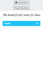 Mobile Screenshot of breadoflifecenterforpeace.org